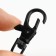 Metal carbine, 37 × 12 mm / 9 × 1.7 mm, 5 pcs, black color