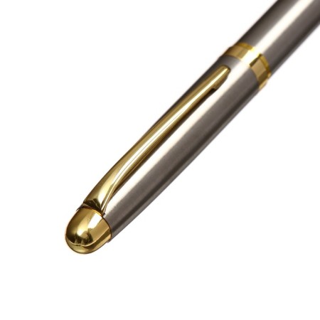 Gift handle, ball "Classic" in the leatherette case, rotary, hull silver with gold-4