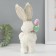 Souvenir "White Bunny with a pink bow and Easter eggs" 12x12.5x25 cm