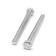 Bolt "Tundra Krep", with a hexagonal head, galvanized, Din933, M6x60 mm, 2 pcs