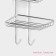 2-tier soapbred on Velcro Dolyana, 2 hooks, 14.5 × 10 × 21 cm, color chromium