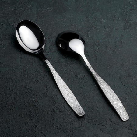 A set of tablespoons "Uralochka", h = 19.7 cm, thickness 2 mm, 6 pcs, silver color-2