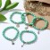 Bracelet with suspension mix ball No. 8 "Old turquoise"