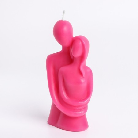 Figure candle in a gift box "Lovers", 12 cm, pink-3