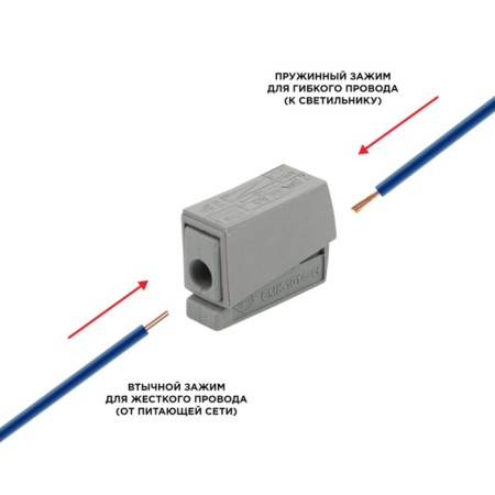 Construction and installation terminal of QMS 224-101 for a lamp per 1 conductor (0.2-2.5)/(0.14-2.5) mm², Ce-6