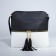 Bag Cross-Bodi with a zipper, black/white color