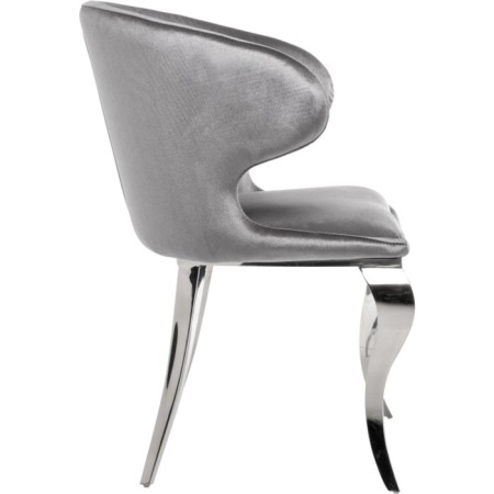 SHEET on the metal frame Erica metal/fabric, chrome/gray 60x57x79 cm-1