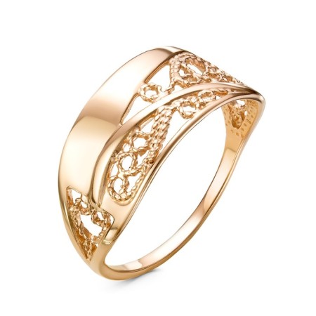 Ring "painting", pink gilding, 18 size