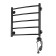 Domoterm electric heated towel rail "Calipso" P5, 500x500 mm, right, black matte