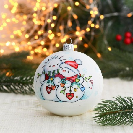 Christmas ball D-10 cm "Snowmen"