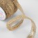 Decorative canvas braid with sequins, 20 mm, 10 ± 0.5 m, beige color
