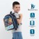 Baby backpack on lightning, blue color