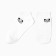 Women's socks shortened "Panda", white color, rr 23-25
