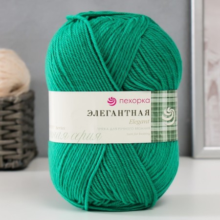 Yarn "elegant" 100% merino wool 250m/100g (434-green)