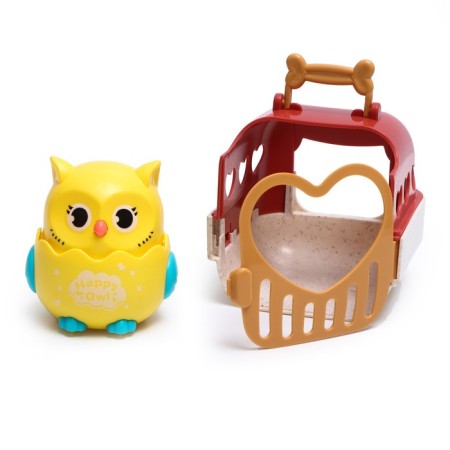 Inertial “owl” toy, in carrying, moves from pressing, color mix-6