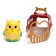 Inertial “owl” toy, in carrying, moves from pressing, color mix