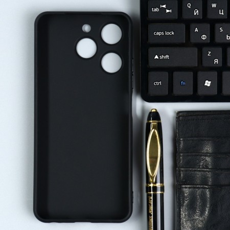 Borasco Mate case for Itel A70, silicone, black