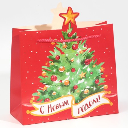 Gift package "Christmas tree", 25 x 26 x 10 cm, new year-3