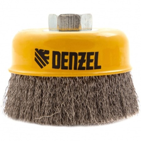 Denzel Ushm brush, 100 mm, M14, cup, twisted stainless wire 0.3 mm-1