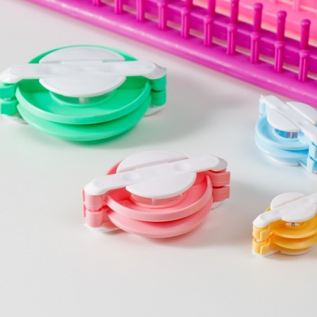A set of knitting devices 4 pcs 24x5, 34.5x5, 45x5, 55x5cm+4 instr. d/manufacturing pompons-1