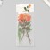 Plastic stickers "Flowers and quotes. Yellow-orange" set 12 pcs 8.5x21.5x0.2 cm