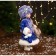 Snow Maiden "in a fur vest" 32 cm, blue