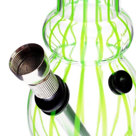 Bong, H-26 cm, "oval ring", acrylic, mix-1