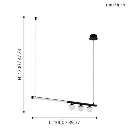 Suspended ceiling lamp (chandelier) Phianeros 22w LED-1