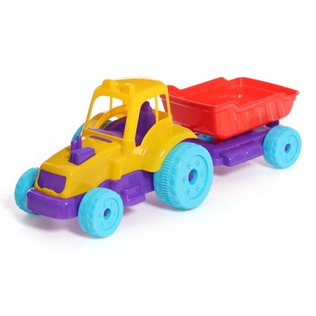 Tractor "Farmer", with a trailer, mix