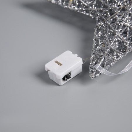 Silver light suspension, 20x20x5 cm, 10 LED, AG13x3 batteries (included), glow warm white-2