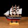 Souvenir Small Small Dolphin Ship, sides blue with a white strip, white sails, 3 × 10 × 10 cm