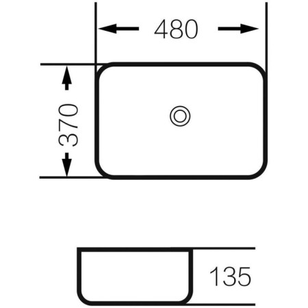 Grossman GR-3016GM sink, rectangular, 480 x 370 mm, gray/matte-2