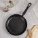 Pan PROMO, D = 24 cm, glass cover, plastic handle, anti -stick coating, black color