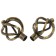 A set of tips for the cornice "Bulava", D = 1.6 cm, 2 pcs, color brown gold