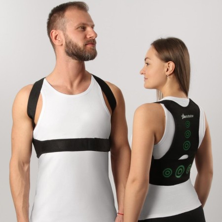 Massner-fixer for posture and lower back, on fastxes, universal size, bag, black color