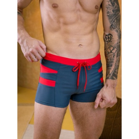 Male bathing panties Alohamare, size 48, gray color, red color
