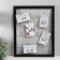 Photo frame plastic in 5 photos "Funny curls" with clothespins, black 50x40 cm