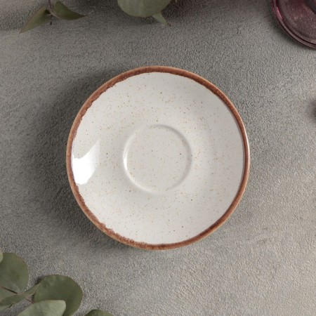 BEIGE coffee bowl, d = 12 cm, beige color-1