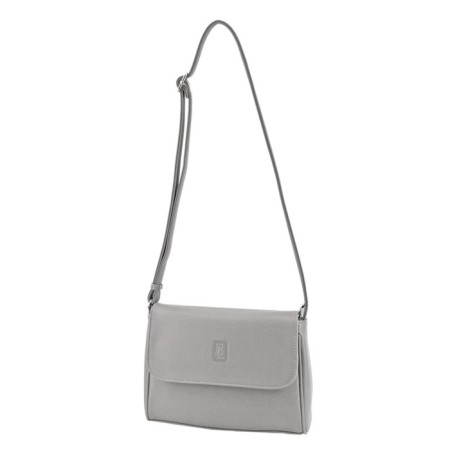 Messenger bag, valve department, gray-beige color 21x26x7cm