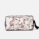 Cosmetic bag on a zipper, with a grid, beige color