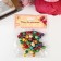 A set of beads for creativity wood "Ball with a flower" set 50 pcs mix 1x1x1 cm