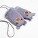 Baby mittens minku with embroidery, 18 cm, cent