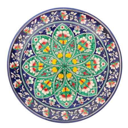 Largan Rishtan ceramics "Flowers", 31 cm, blue-1