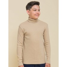 Turtleneck for a boy Pelican, height 134 cm, beige color