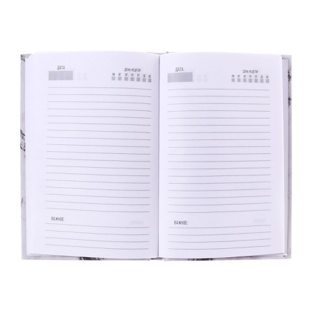 Deliciper of Leduced A5, 128 sheets "White Marble", solid cover, glossy lamination-4