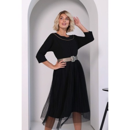 Women's dress, size 44, black color-3
