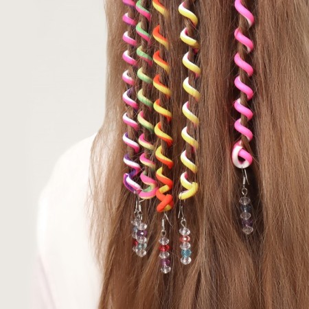 Hair decor, spiral 1 pc, 25 cm, color mix-1