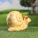 Garden figure "Snail" ivory, 28x16x12cm