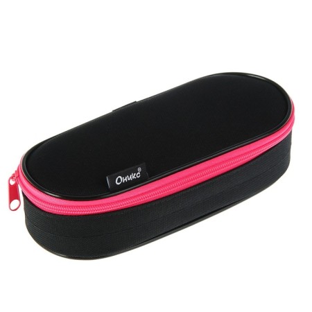 Penal-football 85 x 210 x 50 mm with a folding bar, soft, textile, calligrata PMK 24-42 Black, black/bright pink-3