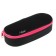 Penal-football 85 x 210 x 50 mm with a folding bar, soft, textile, calligrata PMK 24-42 Black, black/bright pink